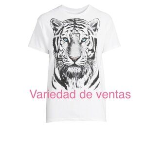 Humor Men's & Big Men's White Tiger Print Graphic T-Shirt, Sizes (M) (L) (XL)